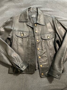 ZEBRA | Black Leather Jacket